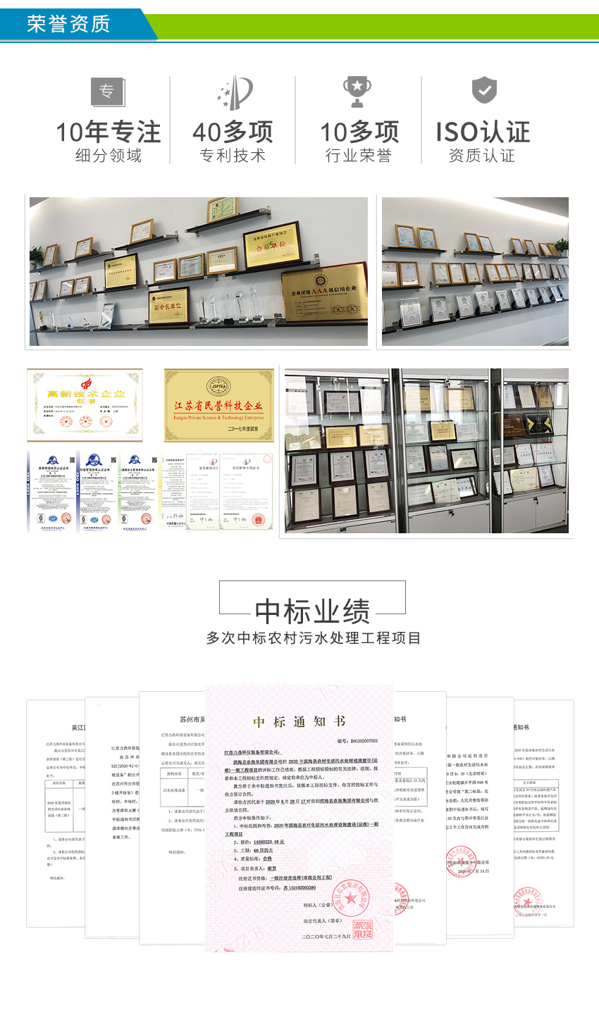 LD-SC農(nóng)村污水處理設備榮獲多項專利資質認證